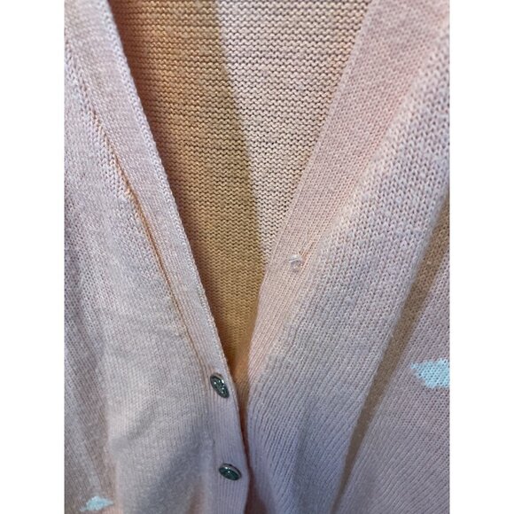 Vintage Segue Pink V Neck Buttoned Cardigan - Picture 4 of 8